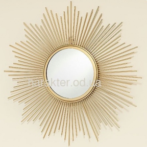 Настенный декор зеркало  Солнце золото d50см, , Вива 46 см ГП (1010503, ГП 1010236)