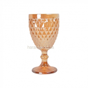 Бокал для вина, напитков Rhombus, крашенное стекло, золото VB853, серебро VB851