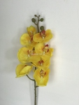 Букет Орхідея Фаленопсис 8 голів, 100 см, латекс, жовта, червона, фуксія (фд-350)
