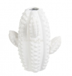 Ваза керамічна Кактус, білий, висота 19 см(HI7905), 13,50 см (HI7904), 11,5 см (HI7903)