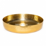 Блюдо алюминиевое золотое, три размера (КС110883)