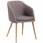 Кресло Франческо ножки металл цвет бук, ткань серый, капучино