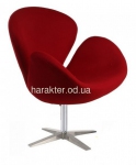 Кресло СВ, ткань, мягкое, металл основание, цвет красный мдс