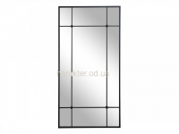 Дзеркало Вікно, прямокутне, металева рама, H180*L90 см, чорна (гдф-9724)