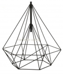 Абажур , люстра каркас для ламп в стиле Лофт  АБ030, метал, чорний, білий VIS