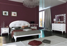 Комплект спальни Империя, Спальня Империя комплект (ліжко 1,6х2,0) глянець білий, в стиле Прованс, Класика