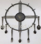 Часы Вилки - Ложки дачные, металл настенные атс