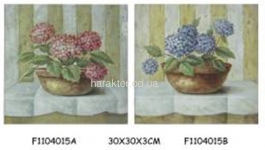 Картина Гортензія Полоски, Картина в стиле Прованс F1104015(A B) фд