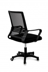 Офісний стілець Веб, сидіння чорний, спинка сітка чорний, основа чорний або білий