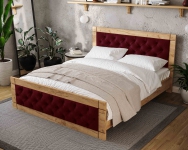 Ліжко двоспальне Natali, ЛДСП 16 мм з вставками із велюру (вд)