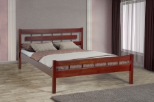 Кровать двуспальная Альмерия (буковый щит) цвет орех и каштан (ммЕлегант)