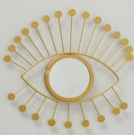 Настенное зеркало Глаз металл золото w33см ГП2011165