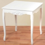 Белый матовый стол из пихты, в стиле прованс, ШЛ