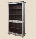 Стеллаж, этажерка, шкаф для книг, полка угловая в стиле Прованс РБК ПР-05 из ольхи или ясеня покраска в любой цвет 