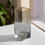 Ваза скляна з золотим обідком Діва, ваза стекло Diva 25 см ZG355, ZG347 или 30см ZG333
