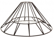 Абажур, каркас для ламп в стиле Лофт АБ040, метал, чорний, білий VIS