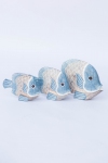 Декор морской набор Рыба голубая, бежевая 