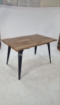Обідній стіл Лагуна, розкладний, 120см x 80см + вкладка 40 см, метал, мдф, шпон