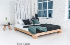 Ліжко-подіум двоспальне Cube у скандинавському та лофт стилі