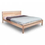 Ліжко двоспальне Drop з дерев’яною спинкою, у скандинавському та лофт стилі