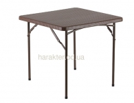 Складной стол PLTR - 8602 пластик под ротанг коричневый ом