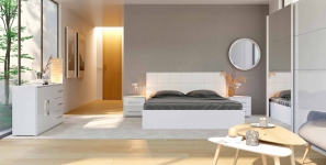 Кровать Family (Міро-Марк) 1,6*2,0 или 1,8*2,0, глянець Білий