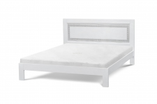 Ліжко двоспальне Пандора 160*200, сосна, білий з патіною срібро