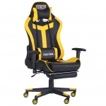 Крісло комп'ютерне геймерське VR Racer Dexter Rumble чорний з жовтим