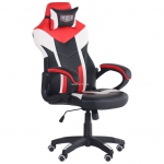 Кресло компьютерное Dexter Hook (VR Racer) кожзам черный, красный (амф)