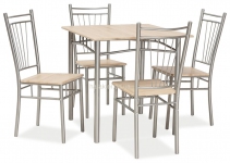 Обеденный комплект стол и стулья Fit, алюминий, МДФ (сл)