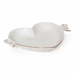 Тарілка Серце (Крила) білий кераміка (КС111464) 21.9 см та (КС111463) 28.1 см