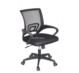 Крісло комп'ютерне, офісне ОМ-107, м'яке сидіння, металева основа з хромованим або пластиковим  покриттям (ом)