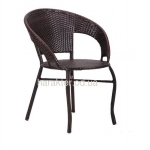 Кресло Catalina ротанг коричневый, серый амф