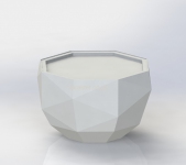 Опора Куб под стол из пластика (опция - с подсветкой)  (скм)