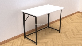 Стіл розкладний Моріс, стіл для ноутбука,обідній стіл, 750x1000x600, чорний метал, ДСП 16 мм