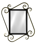 Зеркало кованое Луиза, металл, 635*550 мм (зеркало 370*260 мм) атс