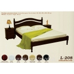 Ліжко двоспальне Л-208, Кровать деревянная двуспальная Л-208 шм