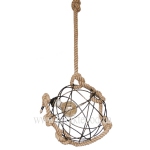 Светильник-подвес потолочный шар на канатах в морском стиле