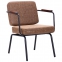 Кресло Oasis черный металл, кожзам цвет бетон