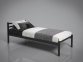 Ліжко односпальне Лідс, 90*200, метал, дно металеві трубки