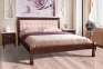 Кровать двуспальная деревянная с мягкой спинкой Соната 160*200 (Элегант)